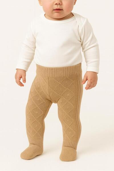 meriç bebe - bütün çocuklar melektir. mrc Baklava Patterned Seamless Silicone Threaded Booties with Single Bottom 0-12 Months – Unisex Baby Bottoms, Gift