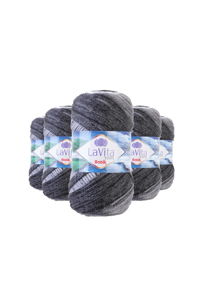 LaVita Yarn خيط تريكو يدوي من الباتيك 100% أكريليك 500 جرام 5 قطع (DG11 ANGELLA)