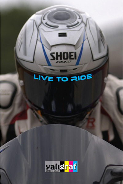 Yalıgraf Reklam Tabela ملصق دراجة نارية بتصميم 'الحياة للقيادة' مقاس 15×1 سم