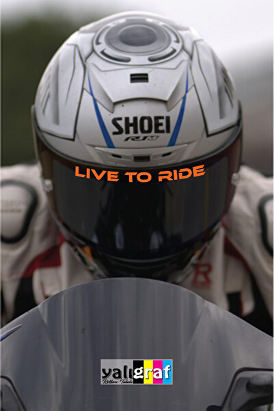 Yalıgraf Reklam Tabela ملصق دراجة نارية بتصميم 'الحياة للقيادة' مقاس 15×1 سم