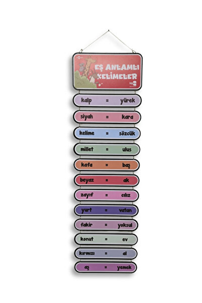 heptex Ahşap Eş Anlamlı Kelimeler Panosu