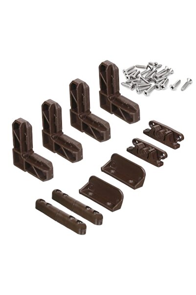 SOLIDON Mosquito Net Accessories Set for Windows, 10 pieces, Dark Brown