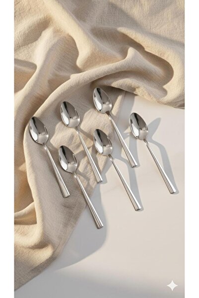 Mustran 6-Piece Stainless Steel Dessert Spoon Set Luxury Murat