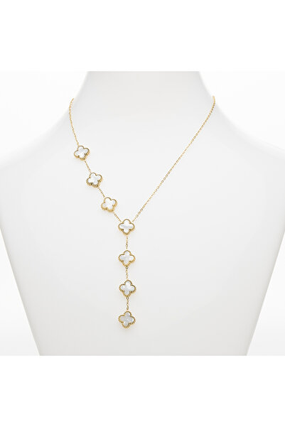 ElectraStore Colier Alhambra Cu Flori Albe Sidef