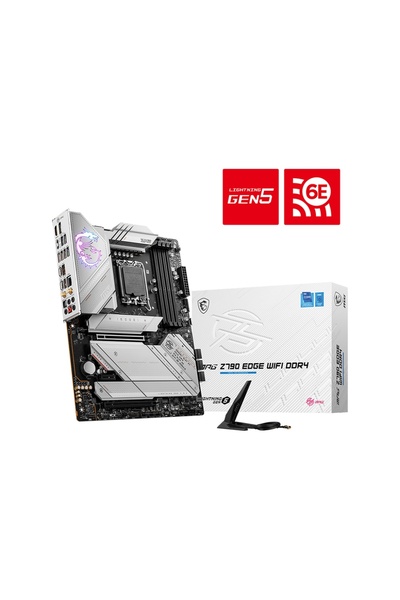 MSI Z790 Edge WIFI DDR4 Intel Z790 5333 MHz (OC) DDR4 Soket 1700 ATX Anakart