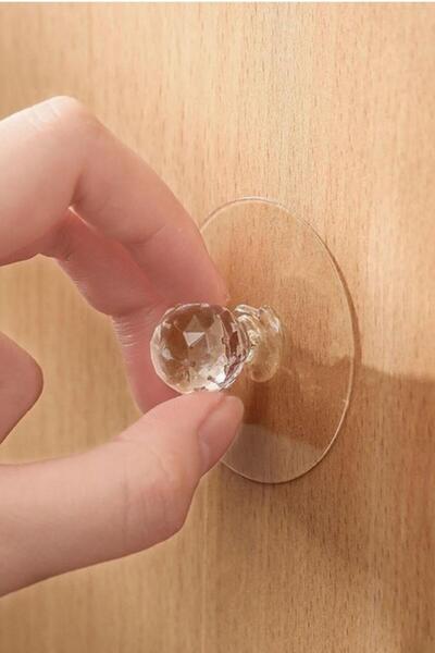 Depa 6-Piece Crystal Drawer Handle Transparent