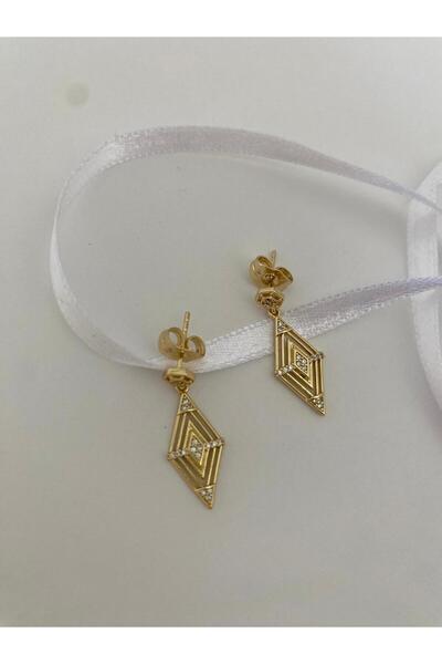 marsel aksesuar أقراط ذهبية متدلية على شكل شريحة بقلاوة من شوبينغ