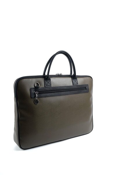 Silver Polo Silver & Polo Khaki - Negru SP1175 Laptop și servietă pentru femei