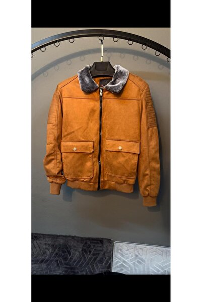 Akar yaka KÜRKLÜ NUBUK MONT