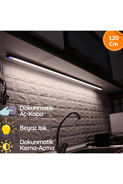 neeko Mutfak Tezgah Üstü Dokunmatik Led Bar Aydınlatma BEYAZ IŞIK 120 cm