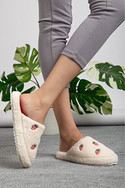 AlbiShoes Παντόφλες για το σπίτι με μοτίβο φράουλας Unisex, αντιολισθητικές παντόφλες για το σπίτι