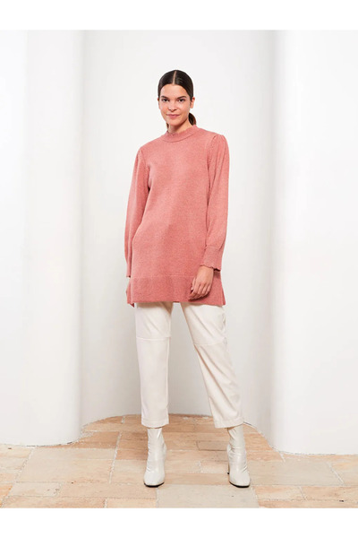 LC Waikiki Lcw Modest Stand Collar Women's Knitwear Tunic