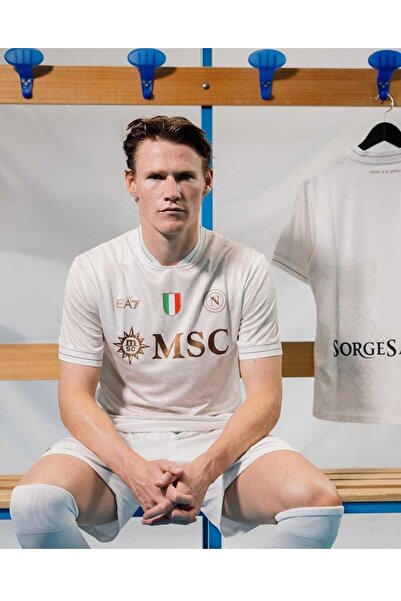 BARBITOS Napoli 2025/26 yeni sezon isimsiz deplasman yetişkin forması (whitegold)-Sm11