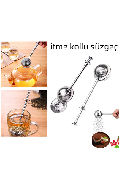 sengenegel Paslanamaz Çelik itme Kollu Süzgeç Teleskopik Top Şekilli Bitki Ça...