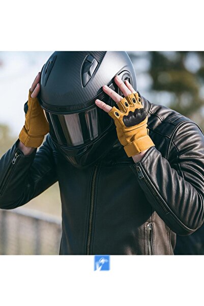 PIECE SIGNATURE Water Resistant Polyester Biker Cut Finger Gloves