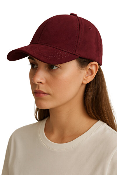 CosmoOutlet Kadın Süet Görünümlü Ayarlanabilir Şapka