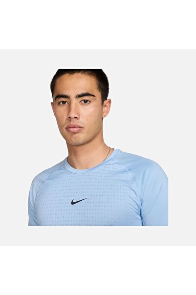 Nike Ανδρικό μπλουζάκι μπλε με λεπτή εφαρμογή Pro dri fit - HJ4055-422