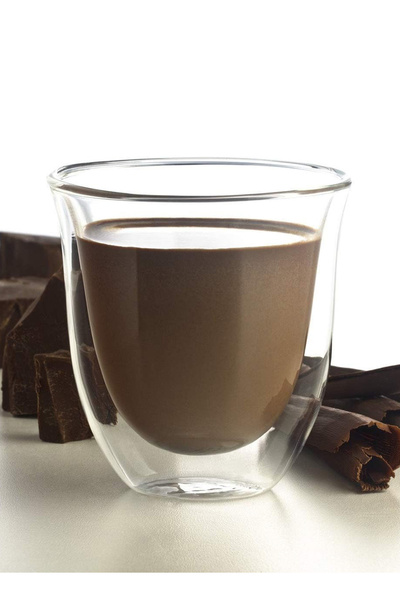 ELEGANT HOME Set of 2 double-layer clear glass cups for serving tea and coffee, 150ml