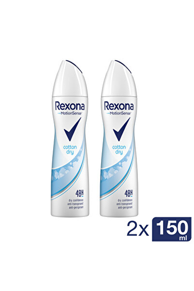 Rexona Pachet x2 Deodorant antiperspirant spray Cotton Dry, 150 ml