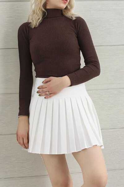 Aslında Look Ribbed Knitwear Long Sleeve Throat Slim Fit Bady - Pictures Have Reference - Close Fit Body Wraps