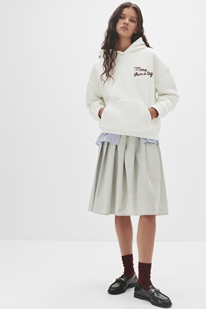 Pull & Bear Yazılı kapüşonlu sweatshirt