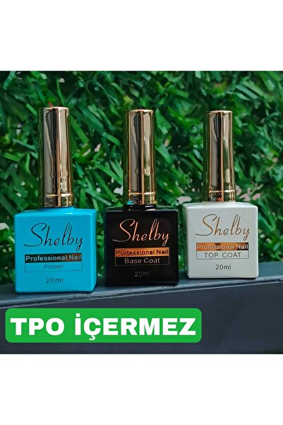 SHELBY 20ML PRİMER-BASE COAT- TOPCOAT 3LÜ SET