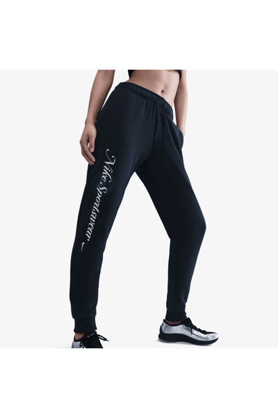 Nike Women’s Sportswear Club Fleece Graphic Pants – Black HV2346-010