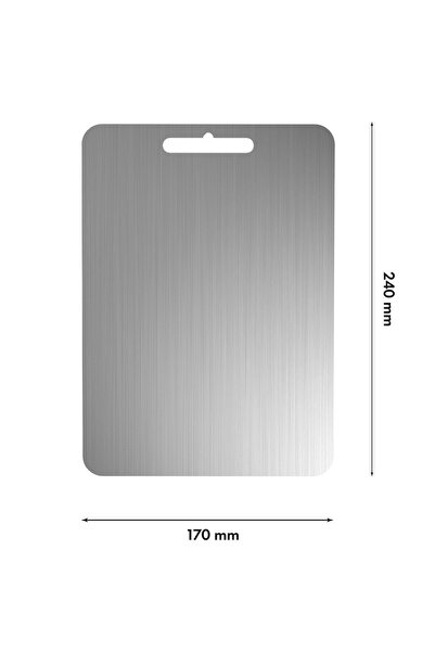 Asil Krom Premium Paslanmaz Çelik Kesim Panosu 24x17 cm – Hijyenik, Dayanıklı...