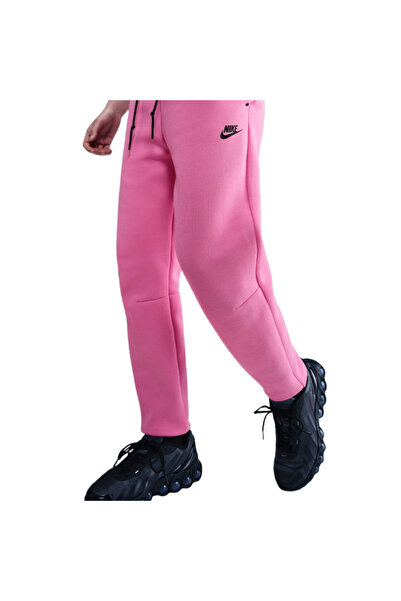 Nike Pantaloni sport sport cu talie medie din fleece Tech pentru femei – roz HV6779-675
