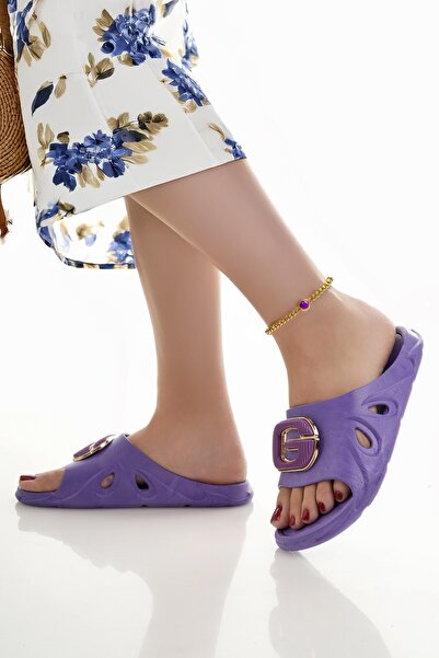 Modafırsat Women's Slippers Non-Slip Waterproof Stylish Home Out Beach Summer Daily Slippers