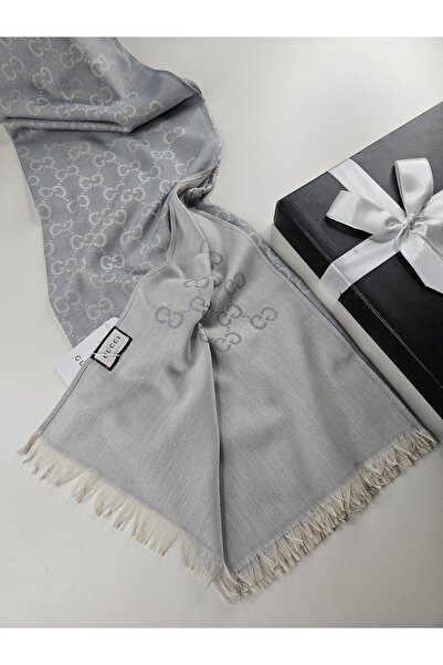 Webinay Home Yün İpek Şal G Desen İthal İnce Kumaş Çift Taraflı Silk Scarf Hi...