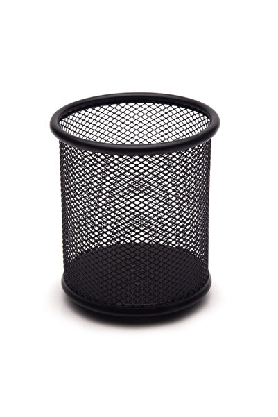 Nuasya حامل أقلام معدني مثقب باللون الأسود