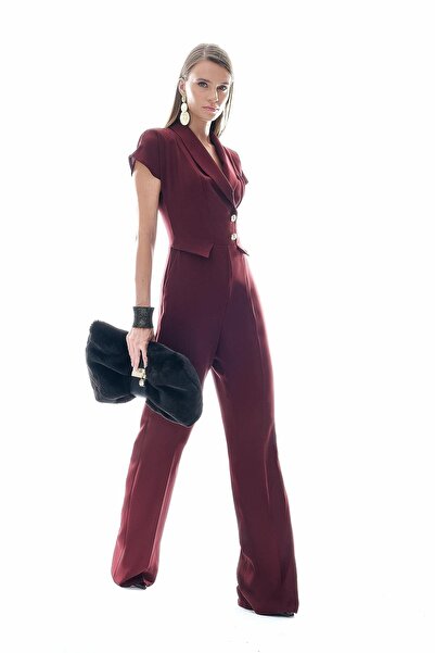 EXPLOSION Gold Düğmeli Kontras Renkli Tulum