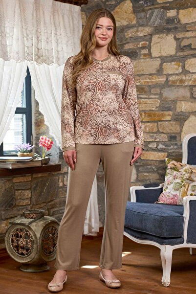 Cossy By Aqua 26287 Set de pijamale pentru femei cu mâneci lungi și nasturi l...