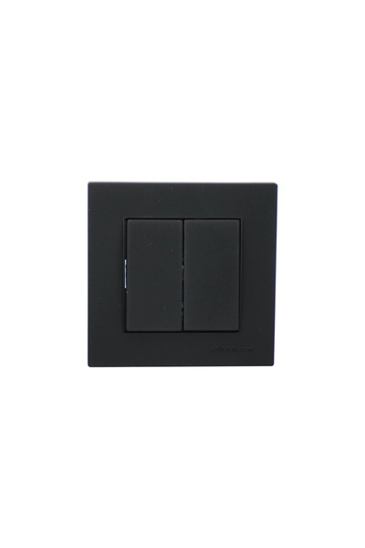 The LOG INVEST Mutlusan Rita-2220 402 0284 Black with Bag - Commutator - 2-Way Switch Socket with Screw - Framed