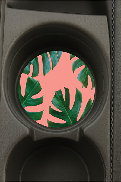 Cekuonline حامل أكواب دائري بيضاوي الشكل مطبوع للسيارة بتصميم بيلا بوتانيك