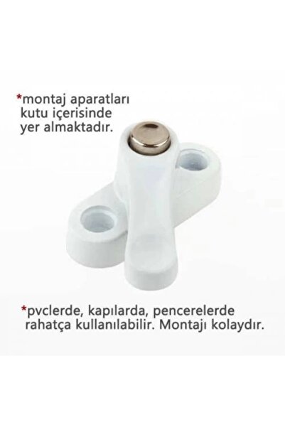 ÇERÇİCİ PVC Door Window Safety Lock - Pimapen Lock - Steel - 6 Pieces