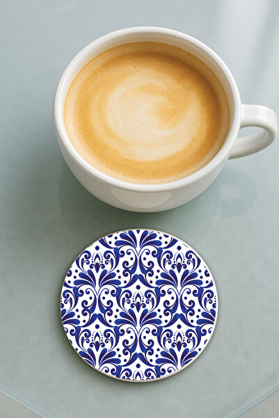 Cekuonline قاعدة كوب دائرية من البليكسي جلاس مع نمط مطبوع، قطعة واحدة