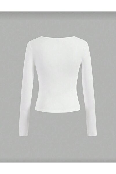 Pulli Collection Kadın Kare Yaka Uzun Kollu Bluz | Body