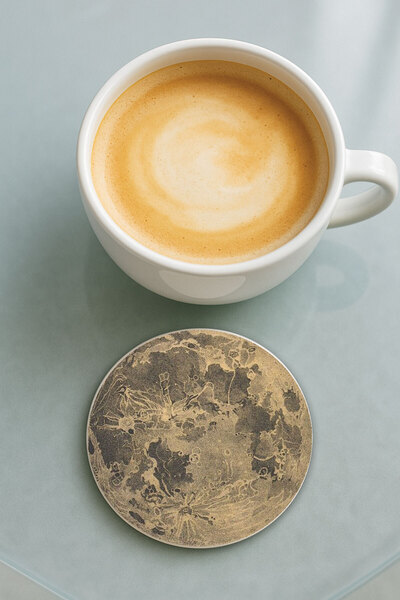 Cekuonline قاعدة أكواب دائرية من البليكسي جلاس مع نمط مطبوع فردي لك ولأنا