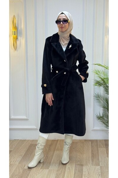 Tebrikler tekstil Women's Long Winter Trench Coat Model G3421