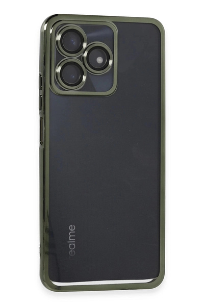The LOG INVEST Realme C53 Case Silicone with Lens - Green