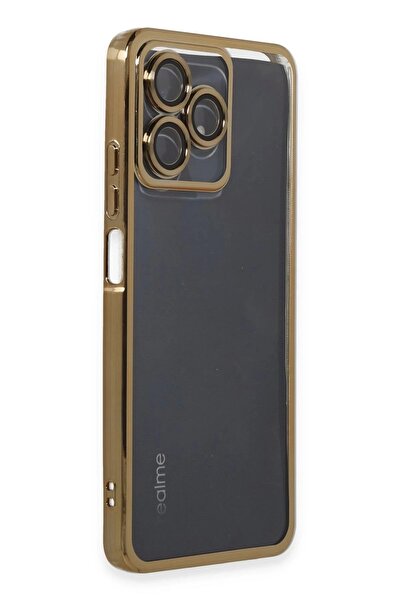 The LOG INVEST Realme C53 Case Silicone with Lens - Gold