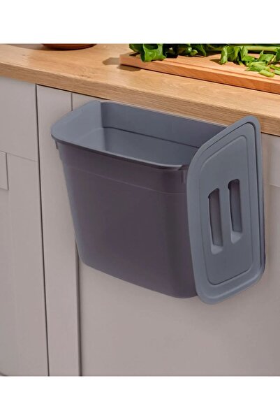 Se Yank Haus Kitchen Countertop and Cabinet Hanging Trash Can - Practical Trash Can with Lid 7 Liters
