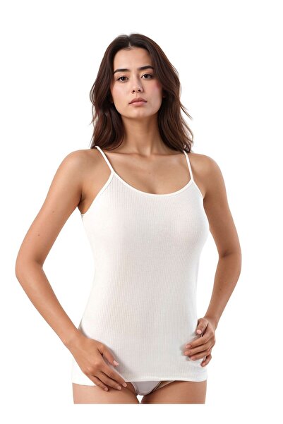 QKK Women's Cotton Lycra Ribbed String Strap Combed Cotton 6-Piece Tank Top Q6K4K2T0Ka