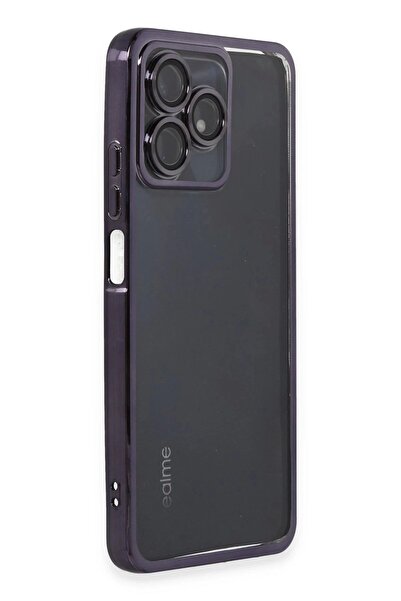 The LOG INVEST Realme C53 Case Silicone with Lens - Purple