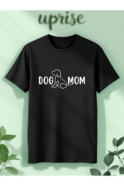 Vordevia Dog Mom Printed Cotton Oversize Tshirt