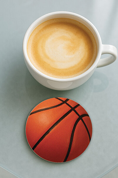 Cekuonline قاعدة كوب دائرية من البليكسي مع نمط مطبوع لكرة السلة الفردية