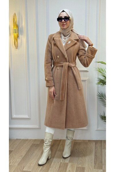 Tebrikler tekstil Women's Long Winter Trench Coat Model G3421