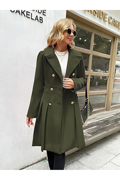 OEM Women's elegant coat, thick, casual, green 2XL